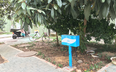 瓦力塔电动自行车露天充电桩