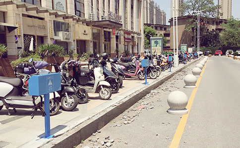 瓦力塔电瓶车共享充电桩安装现场